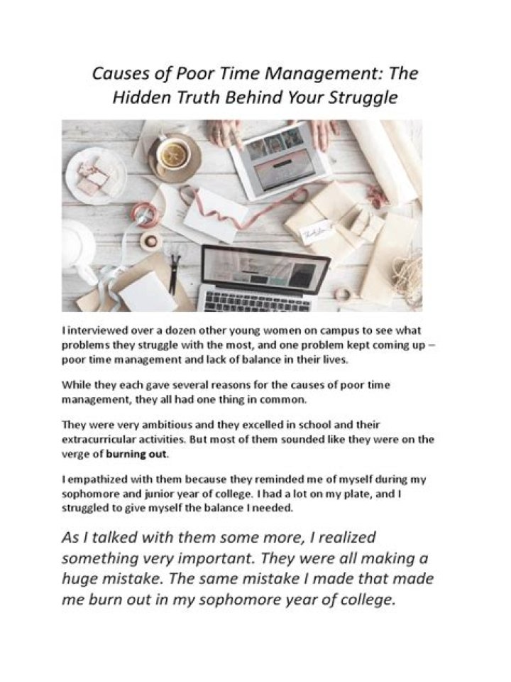 Causes of Poor Time Management: Proven PDF Guide