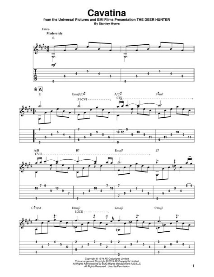 Free Cavatina Guitar Sheet Music PDF – Download Now