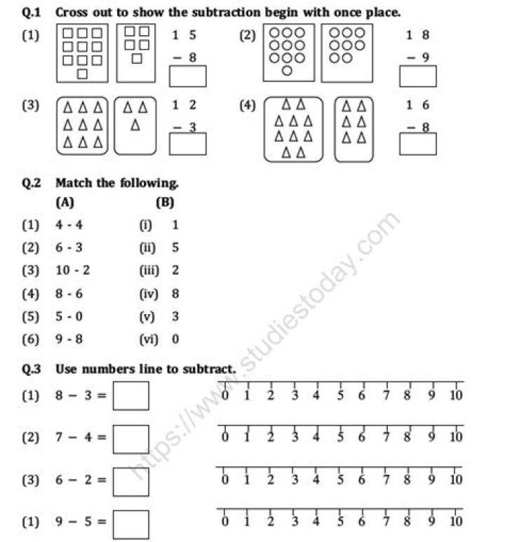Free CBSE Class 1 Maths Worksheets PDF for Easy Learning