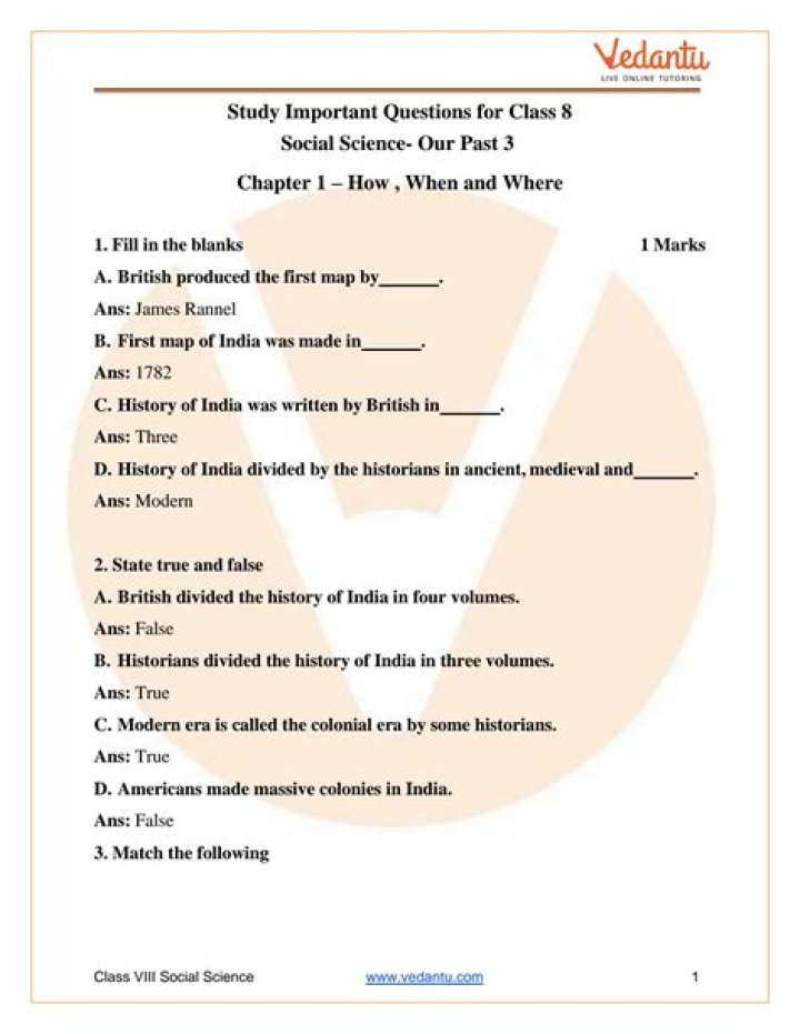 CBSE Class 8 Social Science Questions & Answers PDF with Solutions