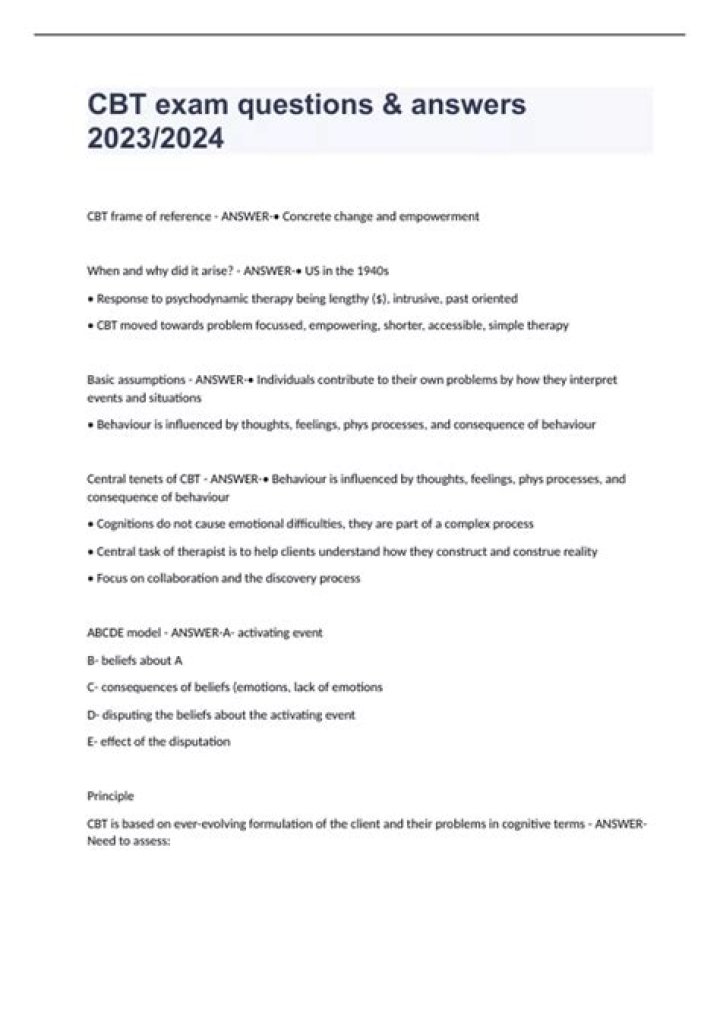 2022 CBT Exam Questions and Answers PDF – Expert Practice Set