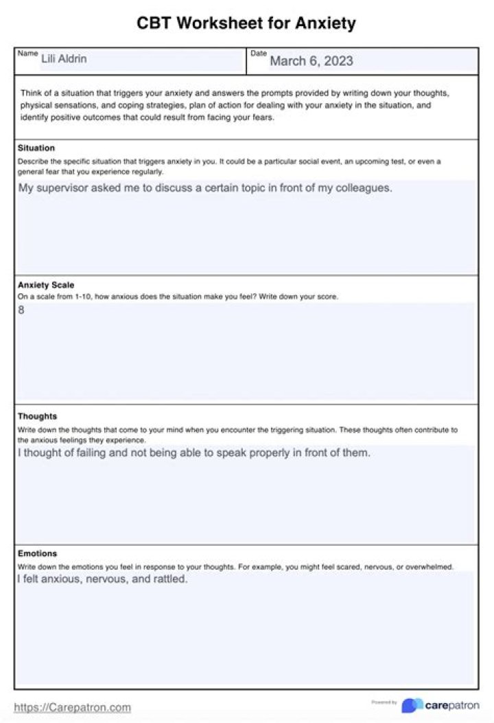 CBT Stress Management Worksheets PDF – Free Printable Resources