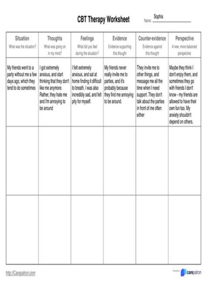 Free CBT Therapy Worksheets PDF for Better Mental Health