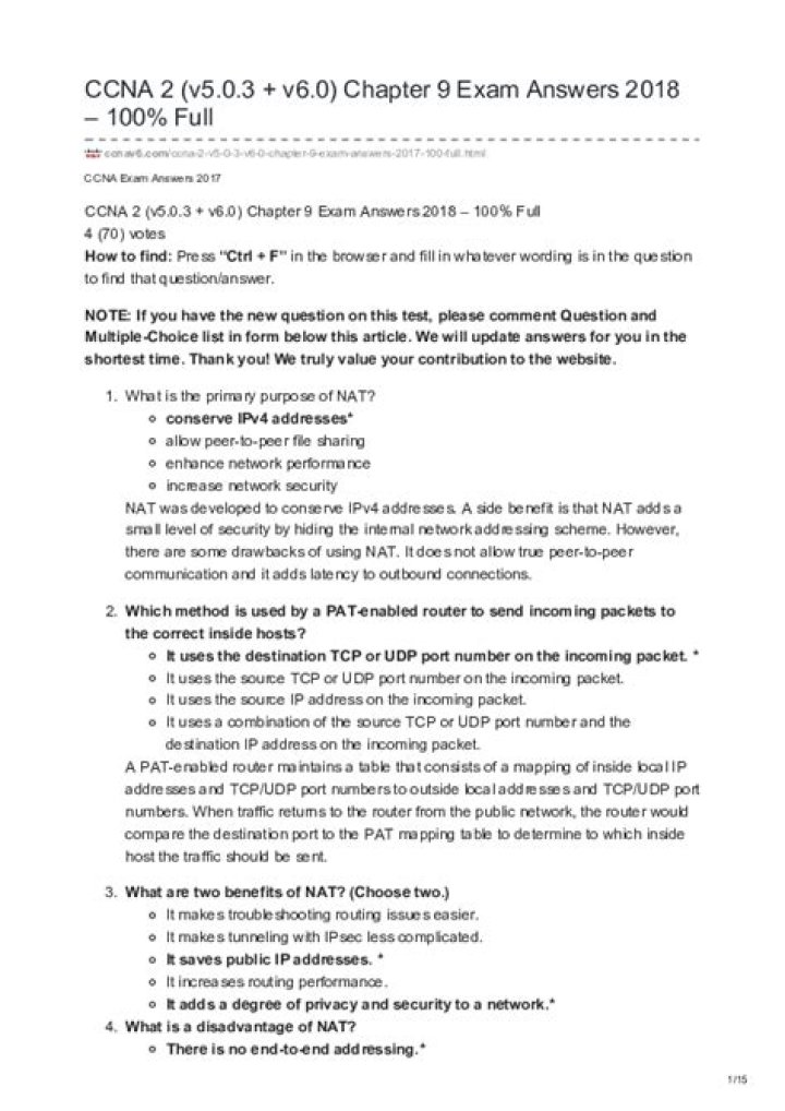 CCNA Exam Questions and Answers 2017 PDF – Complete Study Guide