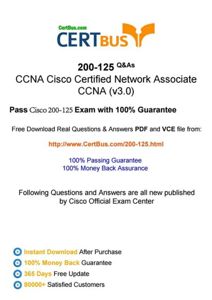 Free CCNA Exam Questions & Answers PDF – Instant Download