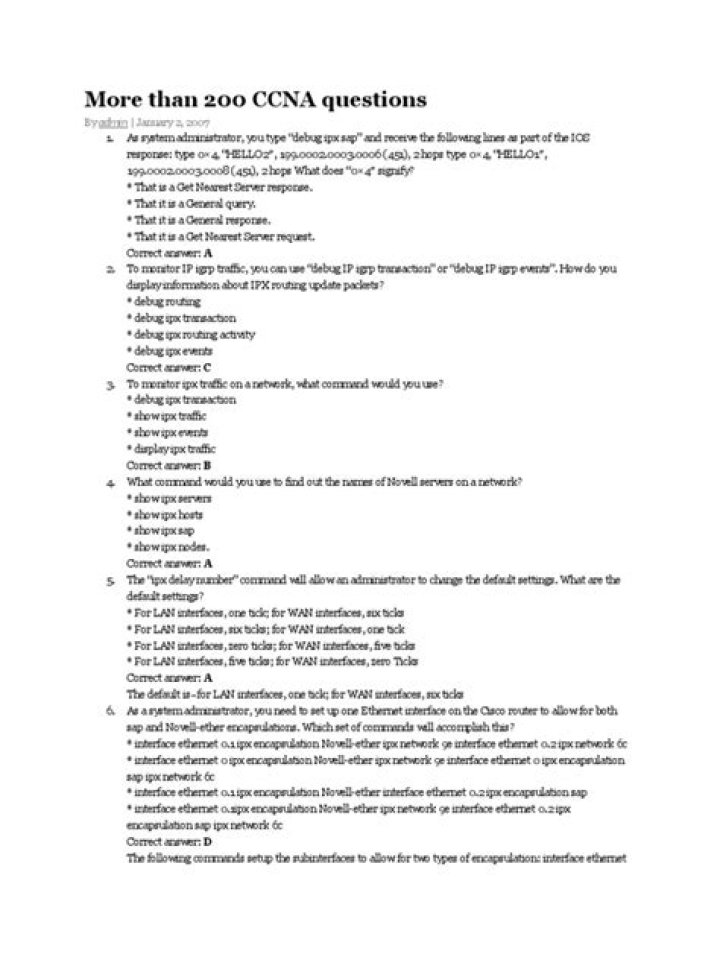 CCNA Questions PDF: Expert Practice Exams & Study Guide