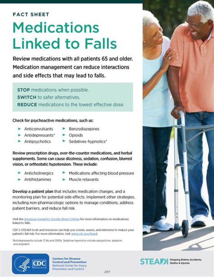 CDC Steadi Medications & Fall Risk: What the Fact Sheet Reveals