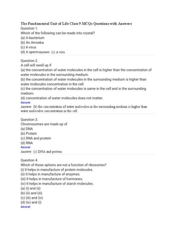 Cell Biology MCQs with Answers PDF: Perfect Study Guide
