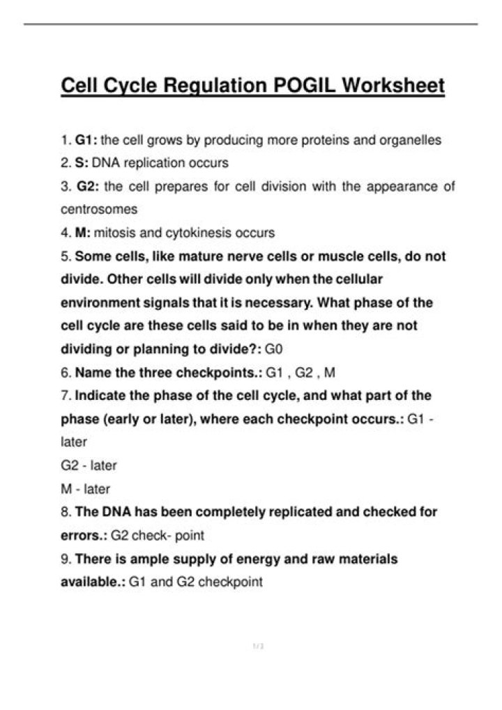 Cell Size Pogil Answer Key PDF – Free Download
