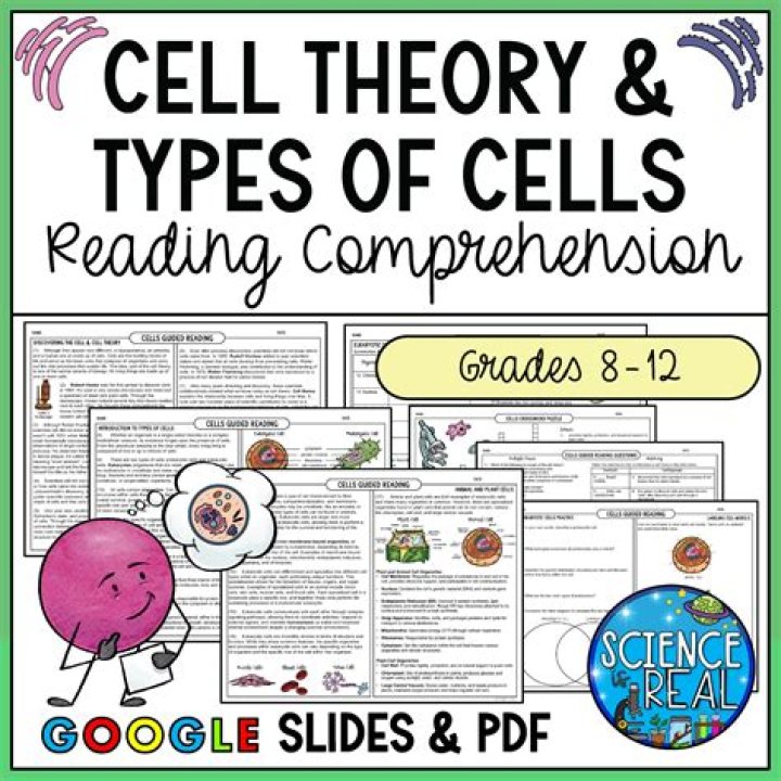 Free Cells Reading Comprehension Worksheet PDF – Instant Download
