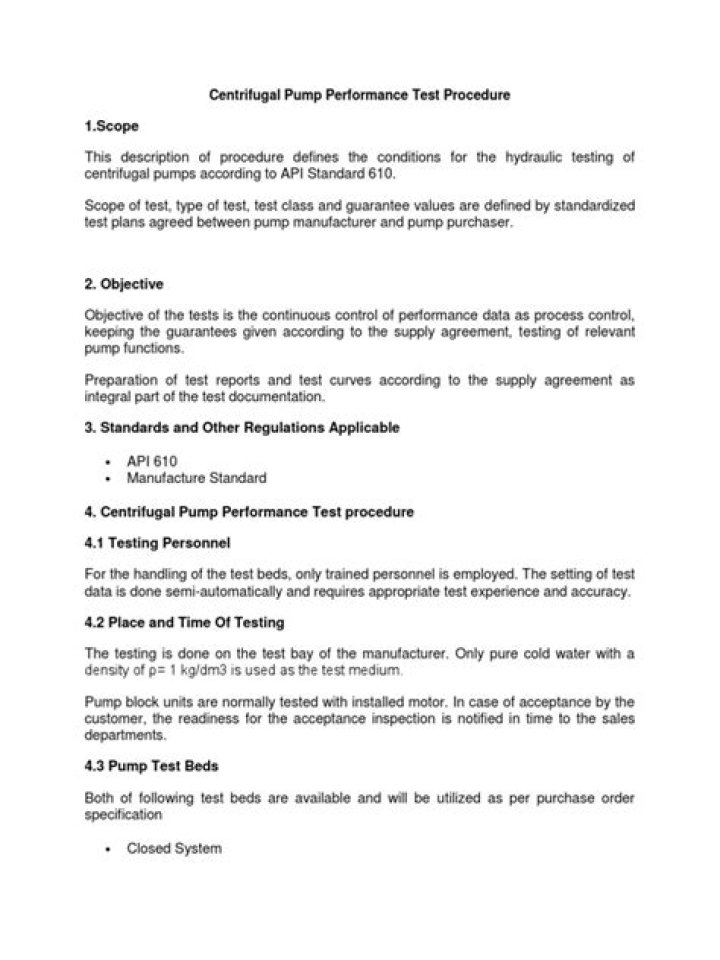 Centrifugal Pump Performance Test Procedure PDF – Accurate Testing Guide