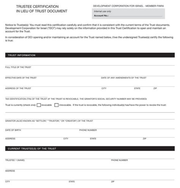 Certificate of Trust Wealth Management Form PDF – Secure & Official