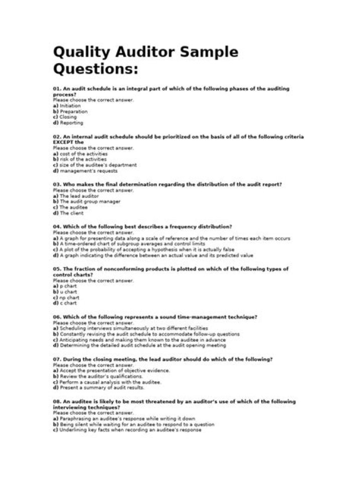 Certified Quality Auditor Question Bank PDF – Download Now