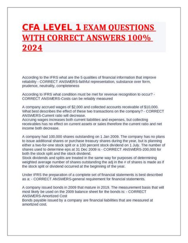 CFA Exam Questions PDF: Master Practice Tests & Answers