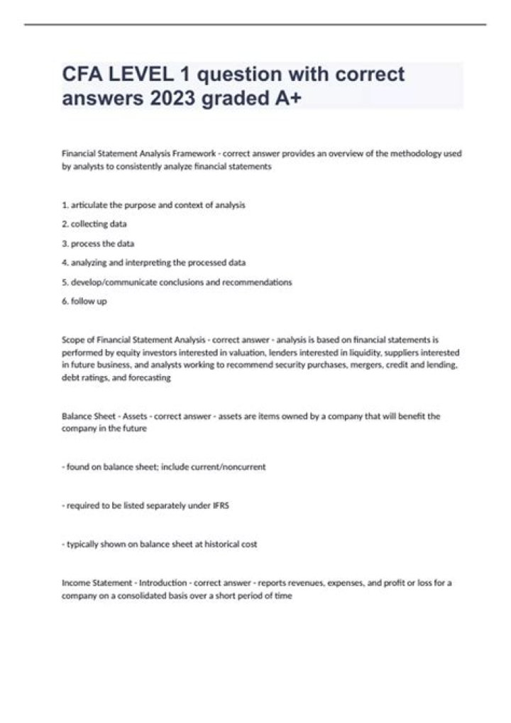 CFA Level 1 Questions and Answers PDF: Master Exam Prep