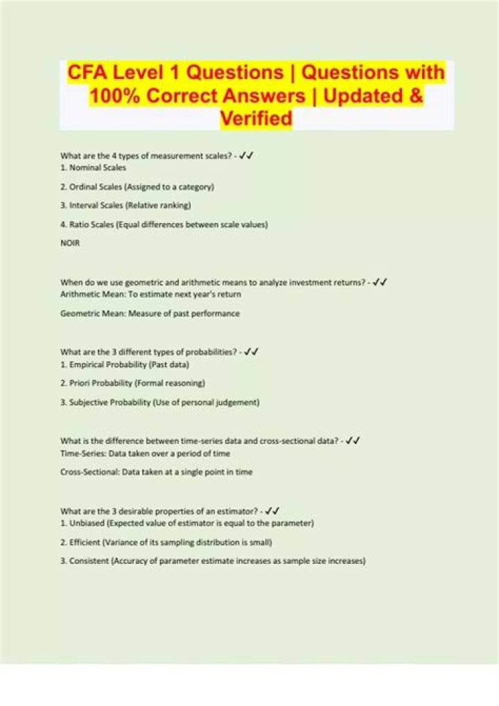 CFA Level 1 Questions PDF – Master Exam Prep with Top Practice Problems