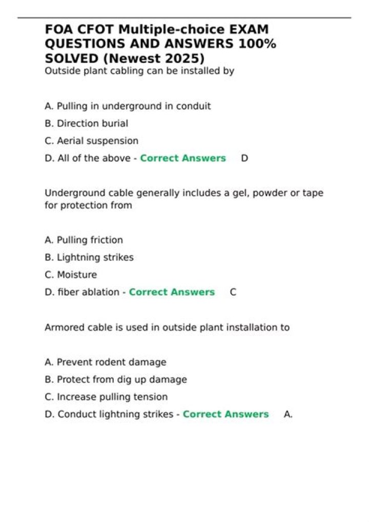 CFOT Exam Questions and Answers PDF – Complete Study Guide
