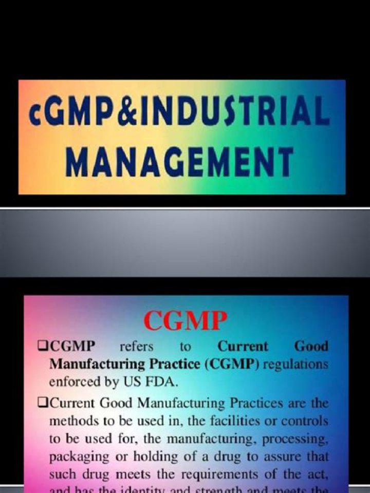 CGMP and Industrial Management PDF: Mastering Compliance and Efficiency