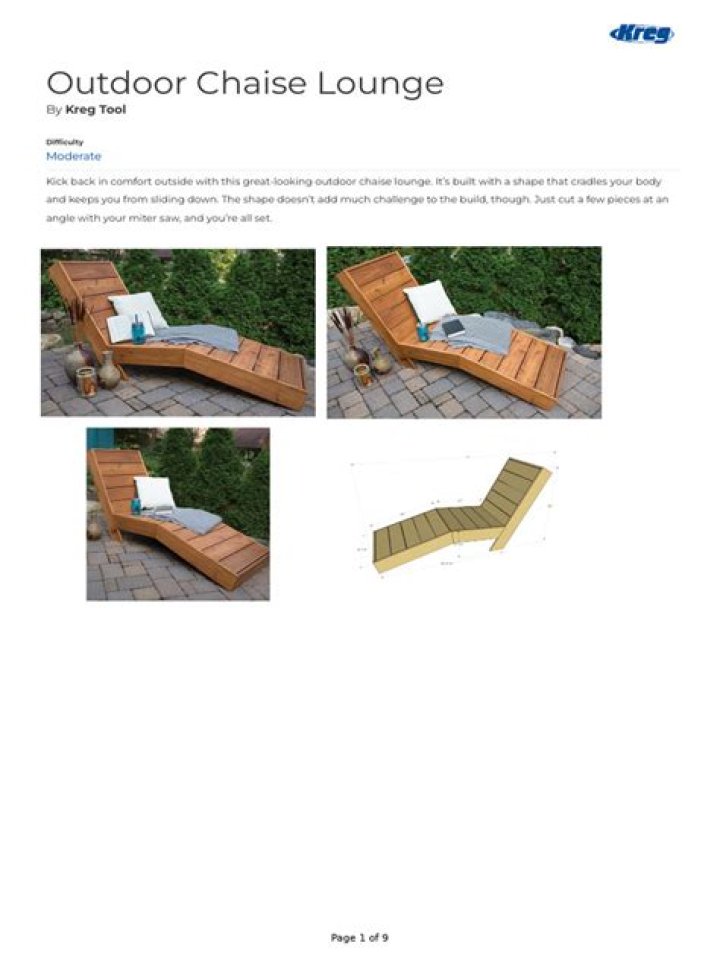 Free Chaise Lounge Plans PDF – Download Stylish Outdoor Seating Blueprints