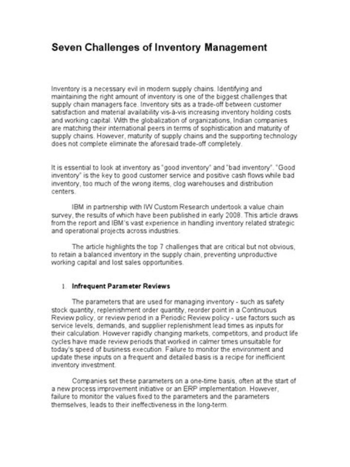 Challenges of Inventory Management: Expert PDF Guide