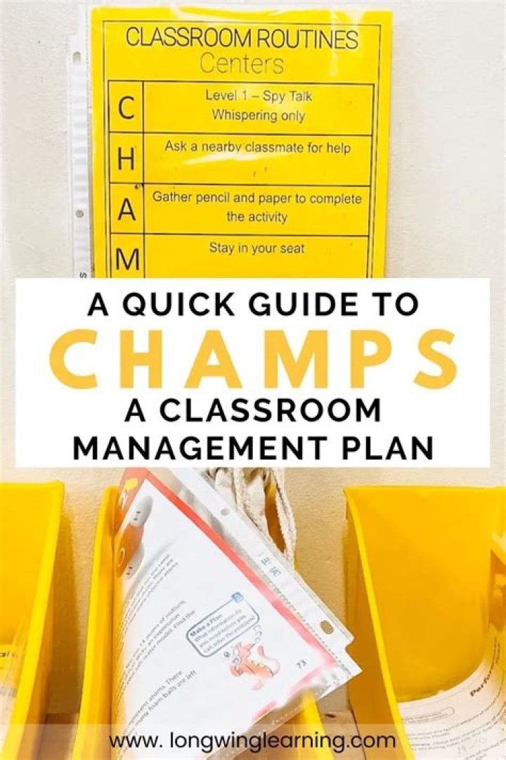 Champs Classroom Management & Discipline Plan PDF – Effective Behavior Strategies