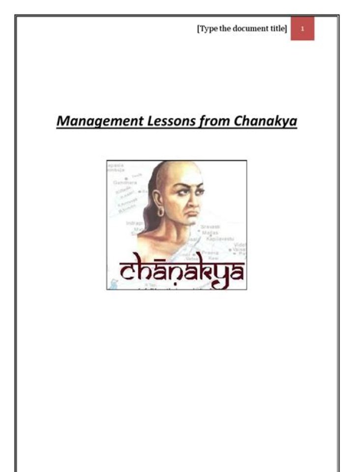 Chanakya Management PDF: Strategic Leadership Insights