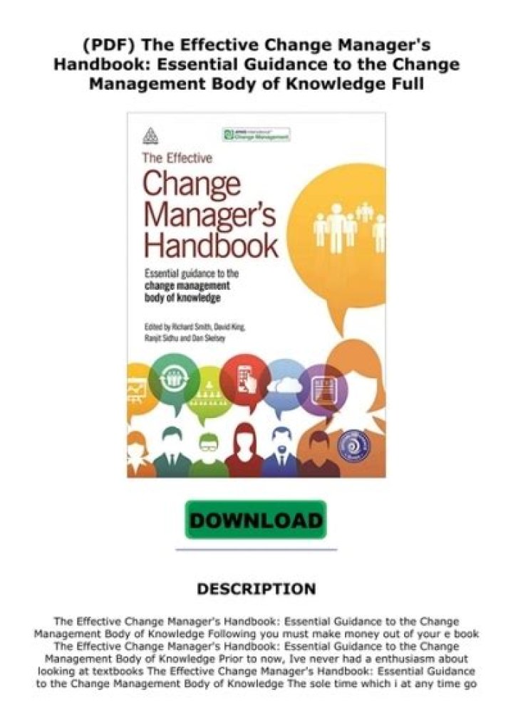 Change Management Handbook PDF: Mastering Organizational Transformation