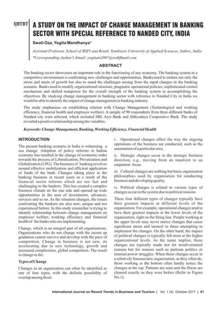 Effective Change Management in the Banking Sector: A Comprehensive PDF Guide