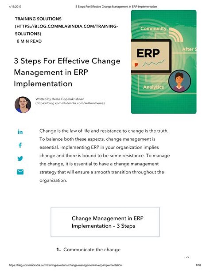 Mastering Change Management in ERP Implementation: A Practical PDF Guide