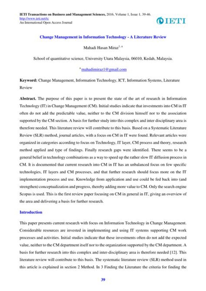 Change Management in Information Technology: Expert PDF Guide