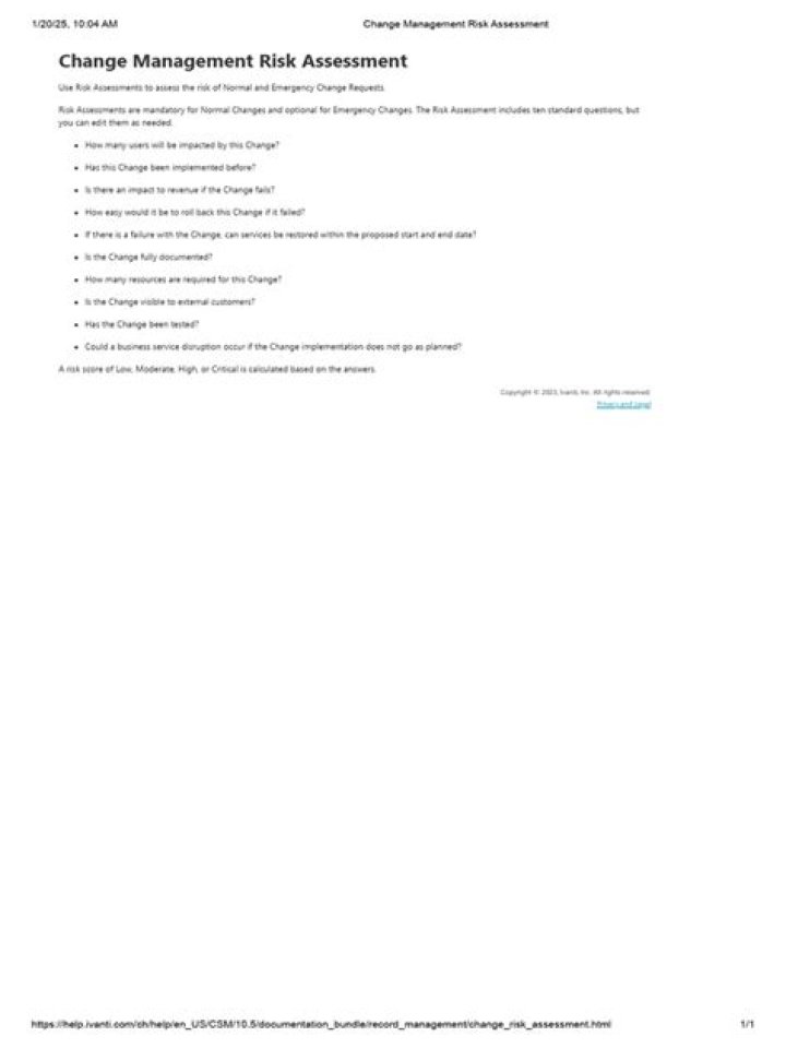 Change Management Risk Assessment PDF: Proven Strategies to Identify & Mitigate Risks