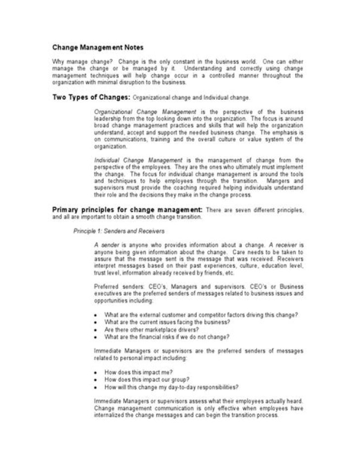 Change Management Summary PDF – Essential Guide & Template