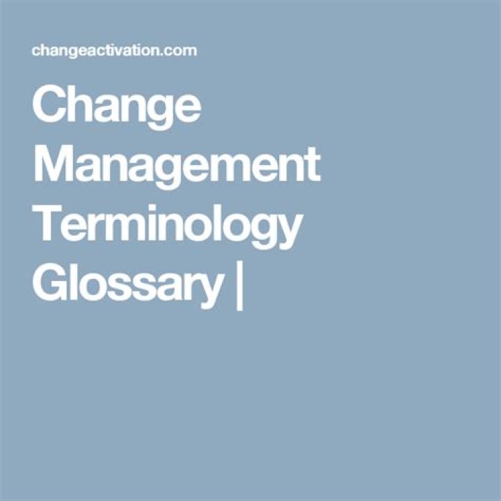 Essential Change Management Terminology PDF Guide