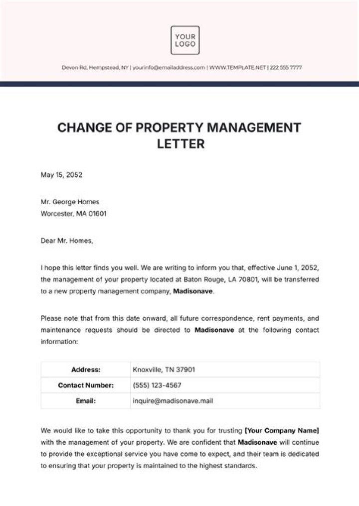 How to Change Your Property Management Letter to Landlord in PDF