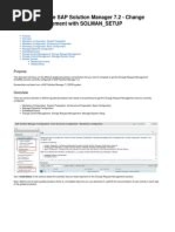 SAP Solution Manager 7.1 Change Request Management PDF Guide