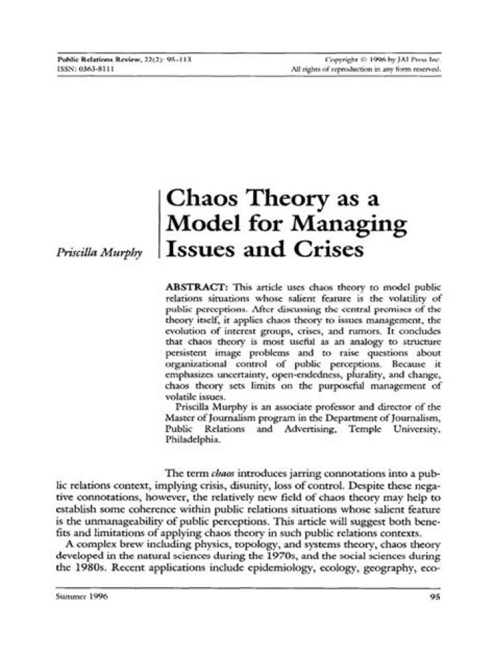 Mastering Chaos Management Theory: Essential PDF Guide