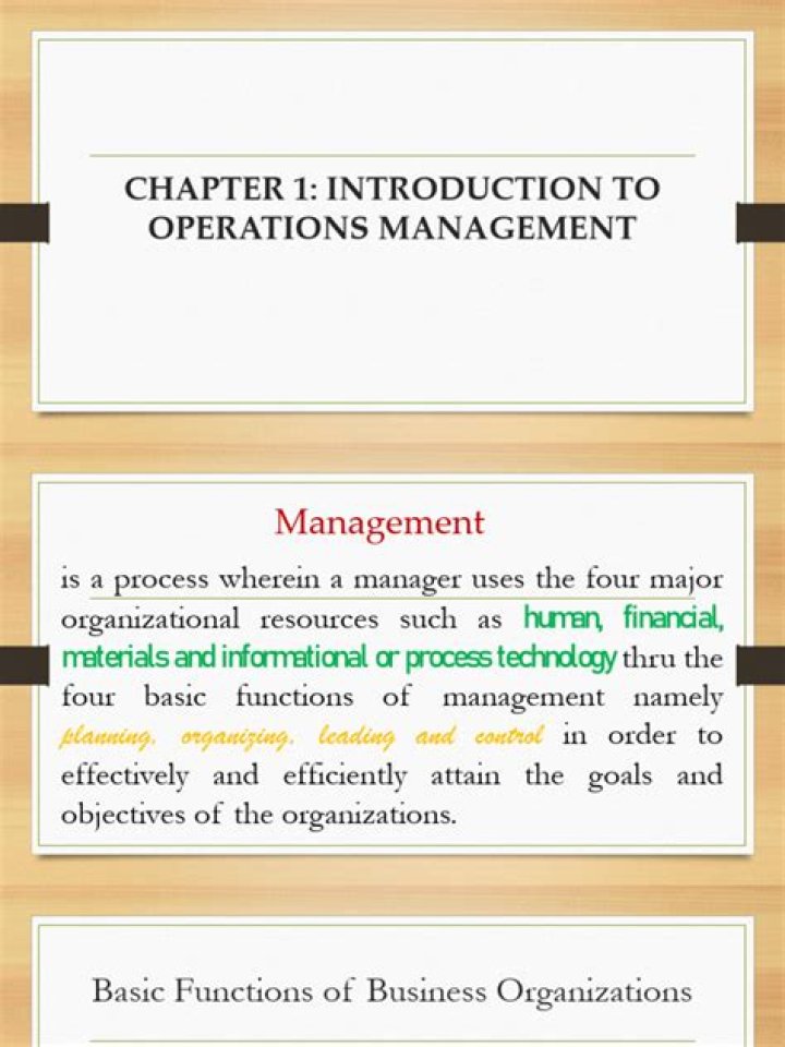 Chapter 1 Introduction to Operations Management: Free PDF Guide