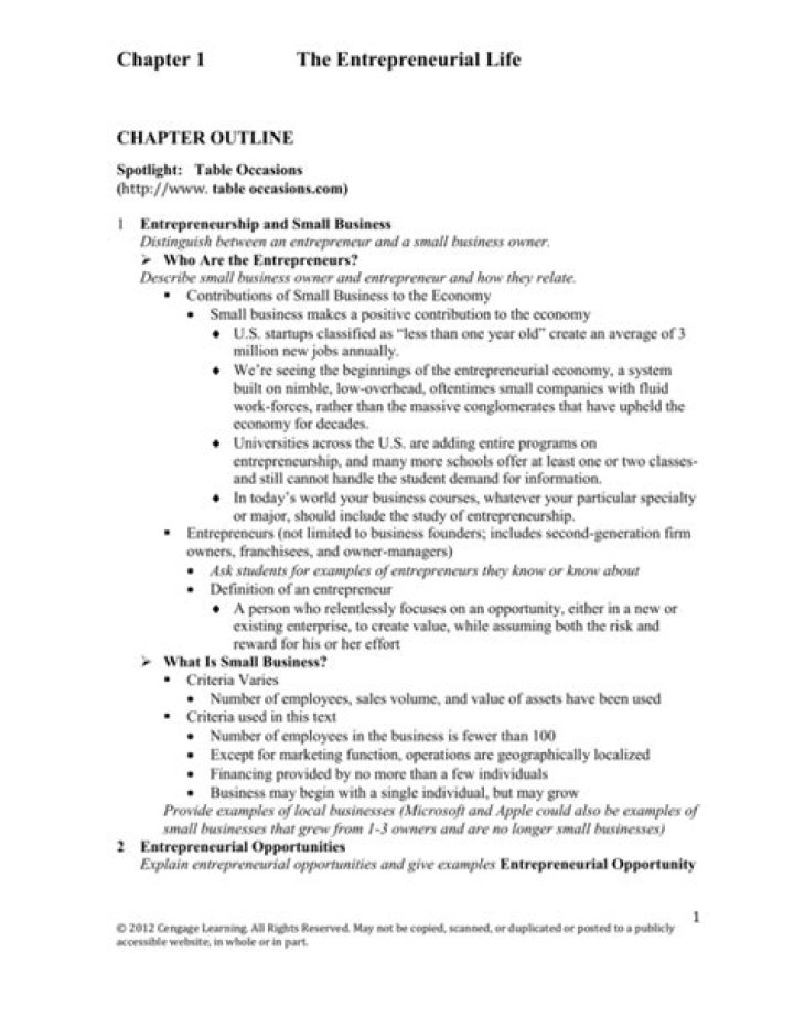 Chapter 1: The Entrepreneurial Life – Mastering Small Business Management PDF