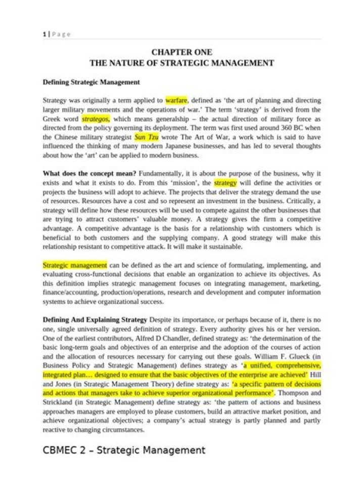 Chapter 1: Understanding the Nature of Strategic Management – PDF Guide