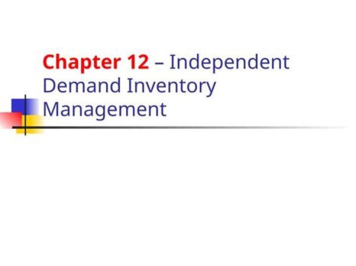 Chapter 12: Independent Demand Inventory Management PDF Guide
