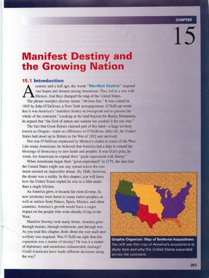 Chapter 15: Manifest Destiny and the Expanding Nation – PDF Answers and Analysis
