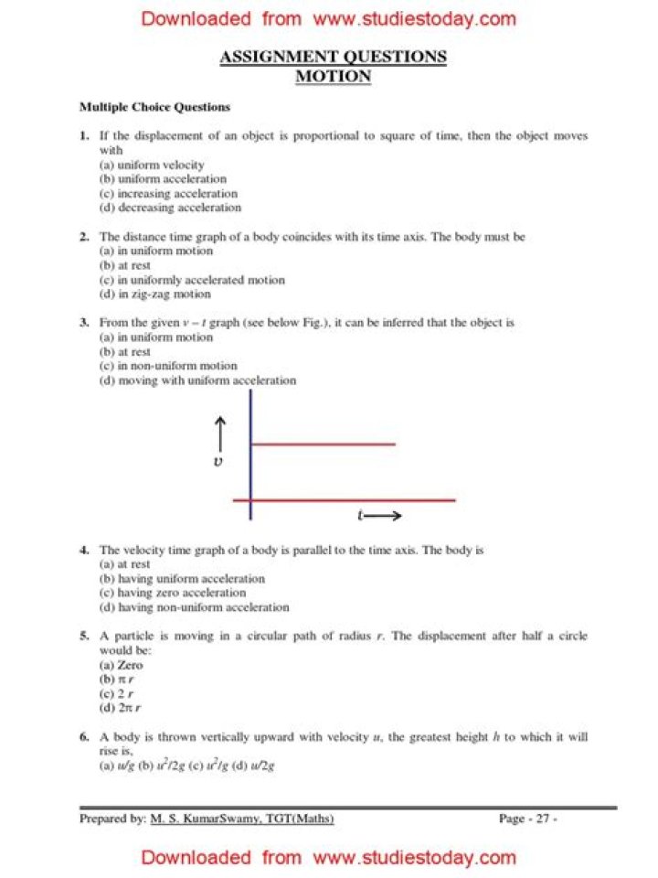 Chapter 3 Assessment: Accelerated Motion Answer Key PDF