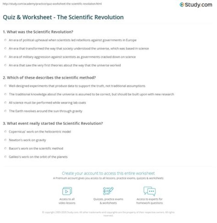 Chapter 6 Section 1: The Scientific Revolution – Worksheet Answers PDF
