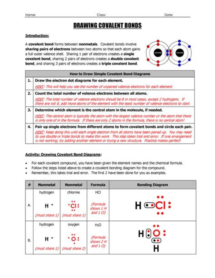 Chapter 8 Covalent Bonding Answer Key PDF with Explanations