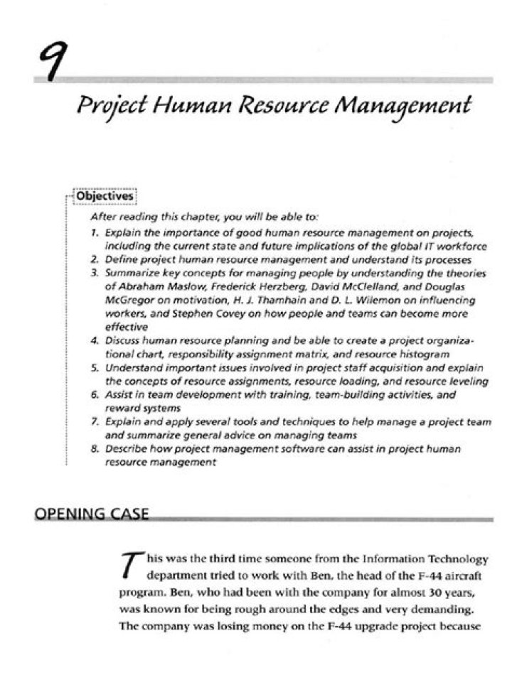 Chapter 9: Mastering Project Human Resource Management PDF Guide