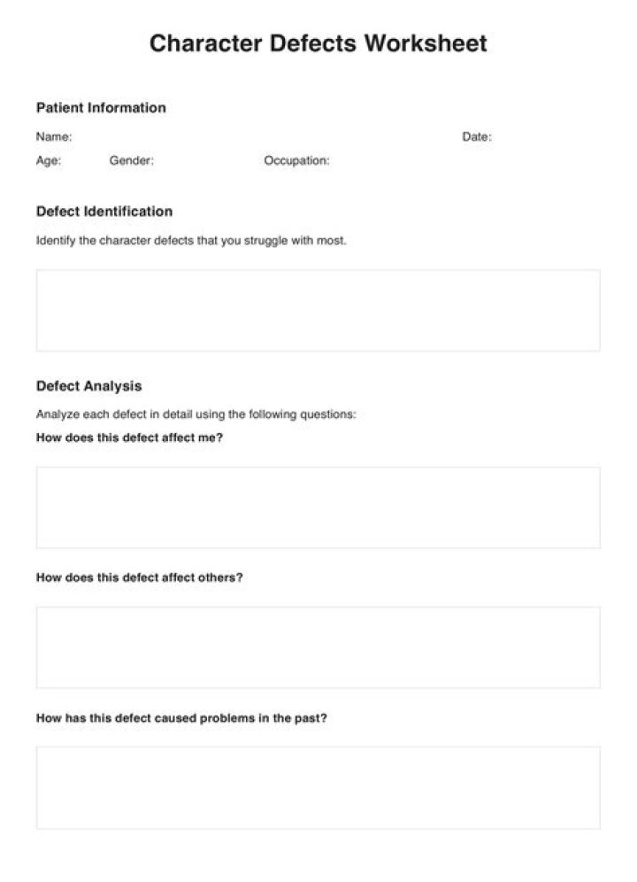 Free Character Defects Worksheet PDF – Identify Flaws & Improve Your Characters