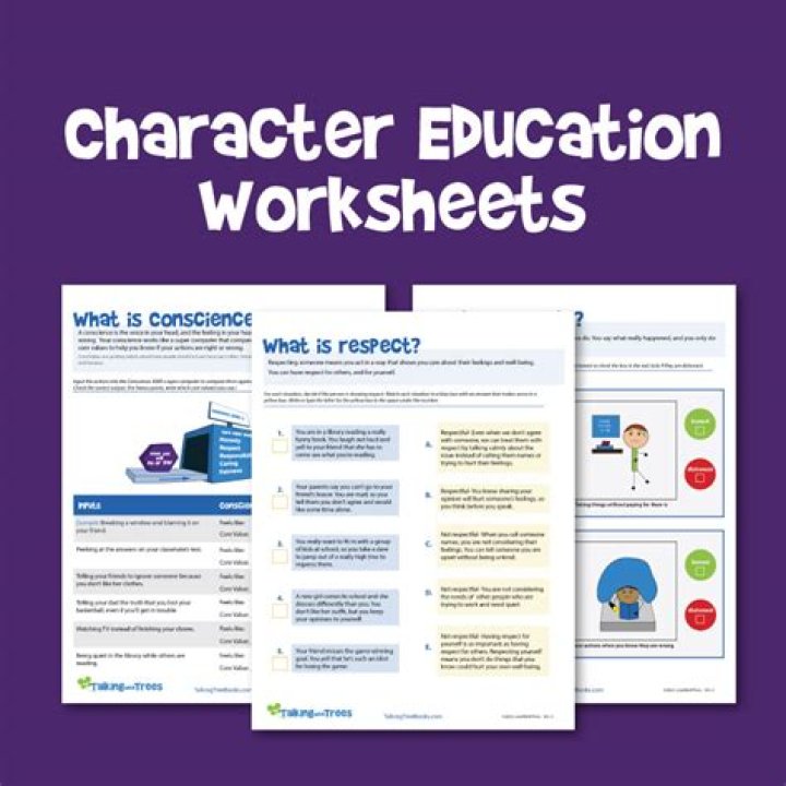 Free Character Education Worksheets PDF for Kids