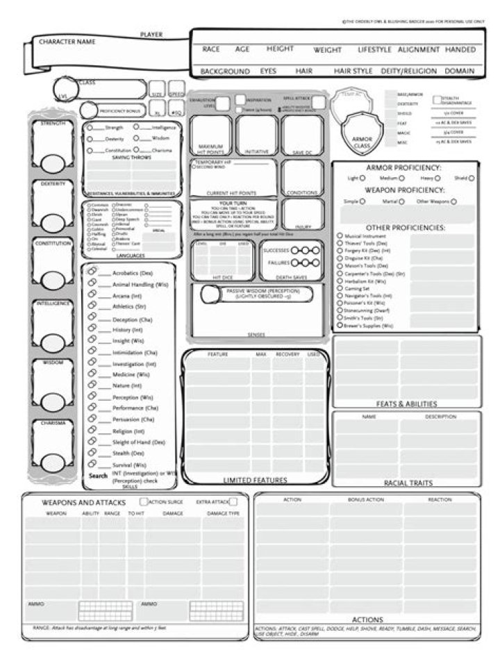 Download Free D&D Character Sheet PDF for Instant Roleplay Prep