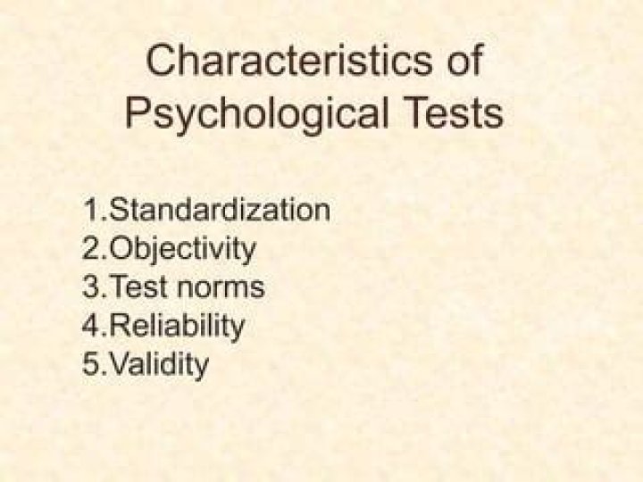 Key Characteristics of a Valid Psychological Test PDF