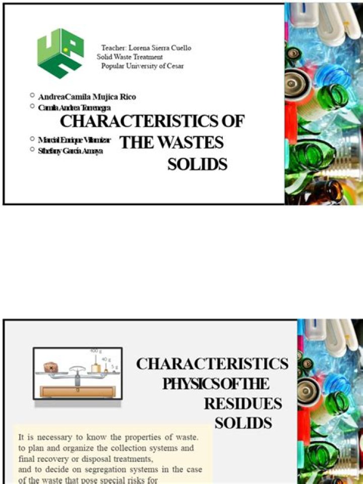 Key Characteristics of Solid Waste Management PDF